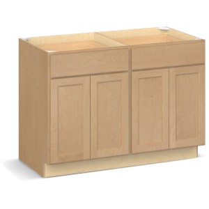 RELIABILT Parkstone II Base Cabinet, Wheat Stained, 48" W, 4 Doors 2 Drawers, Fully Assembled - 641097 | Lowe's Pro Supply